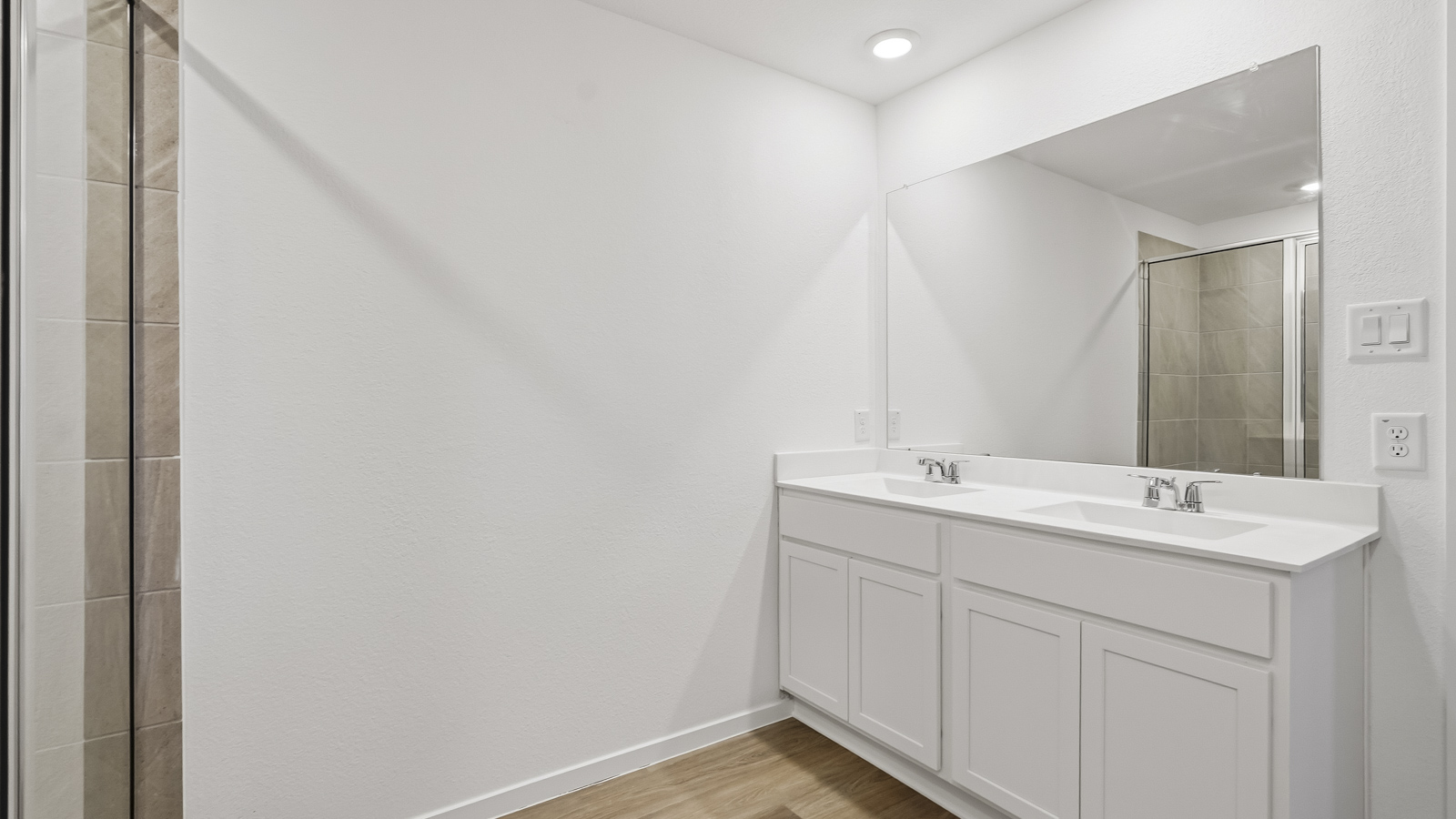 primary bathroom with double sink