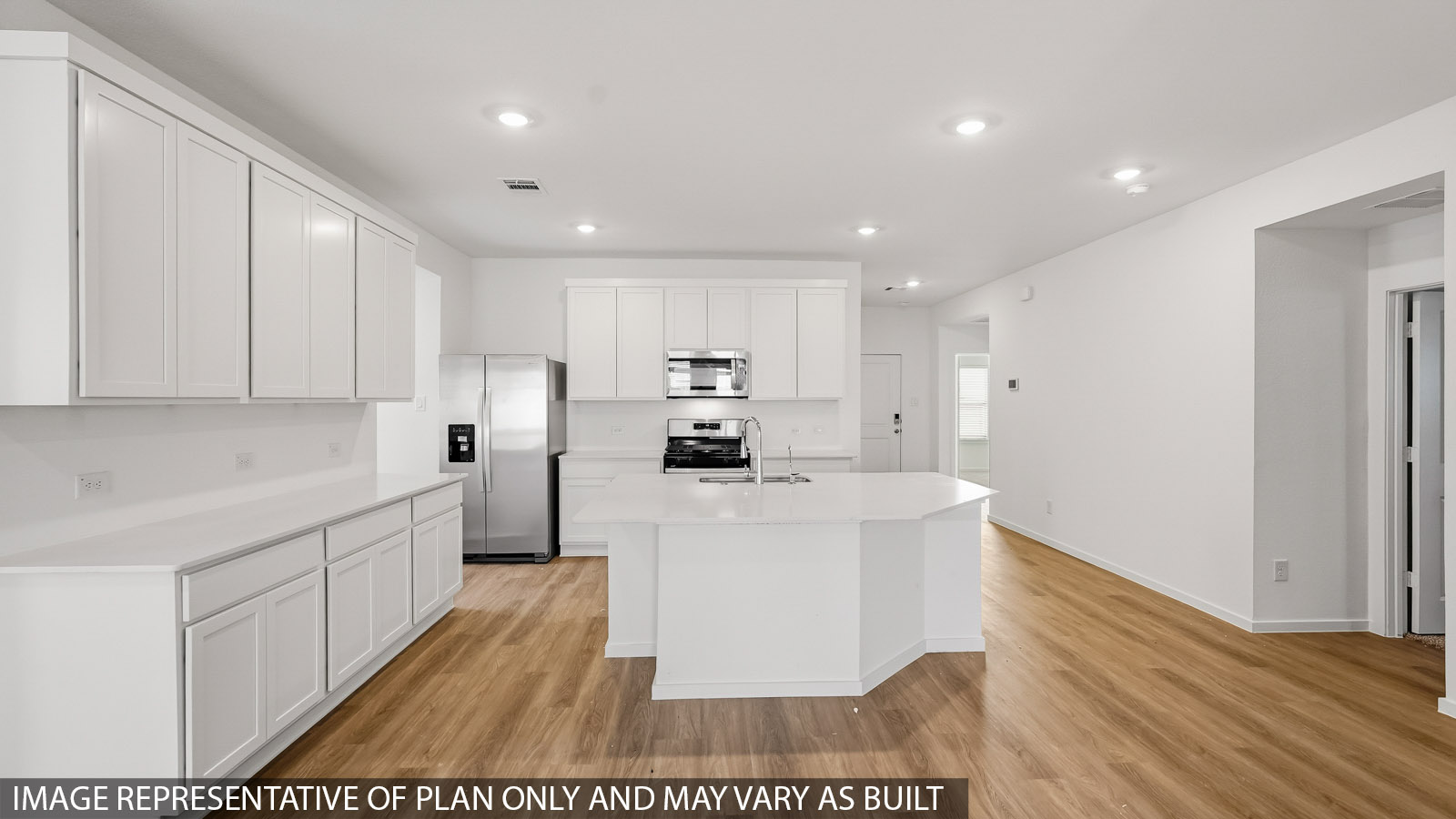 kitchen with vinyl flooring