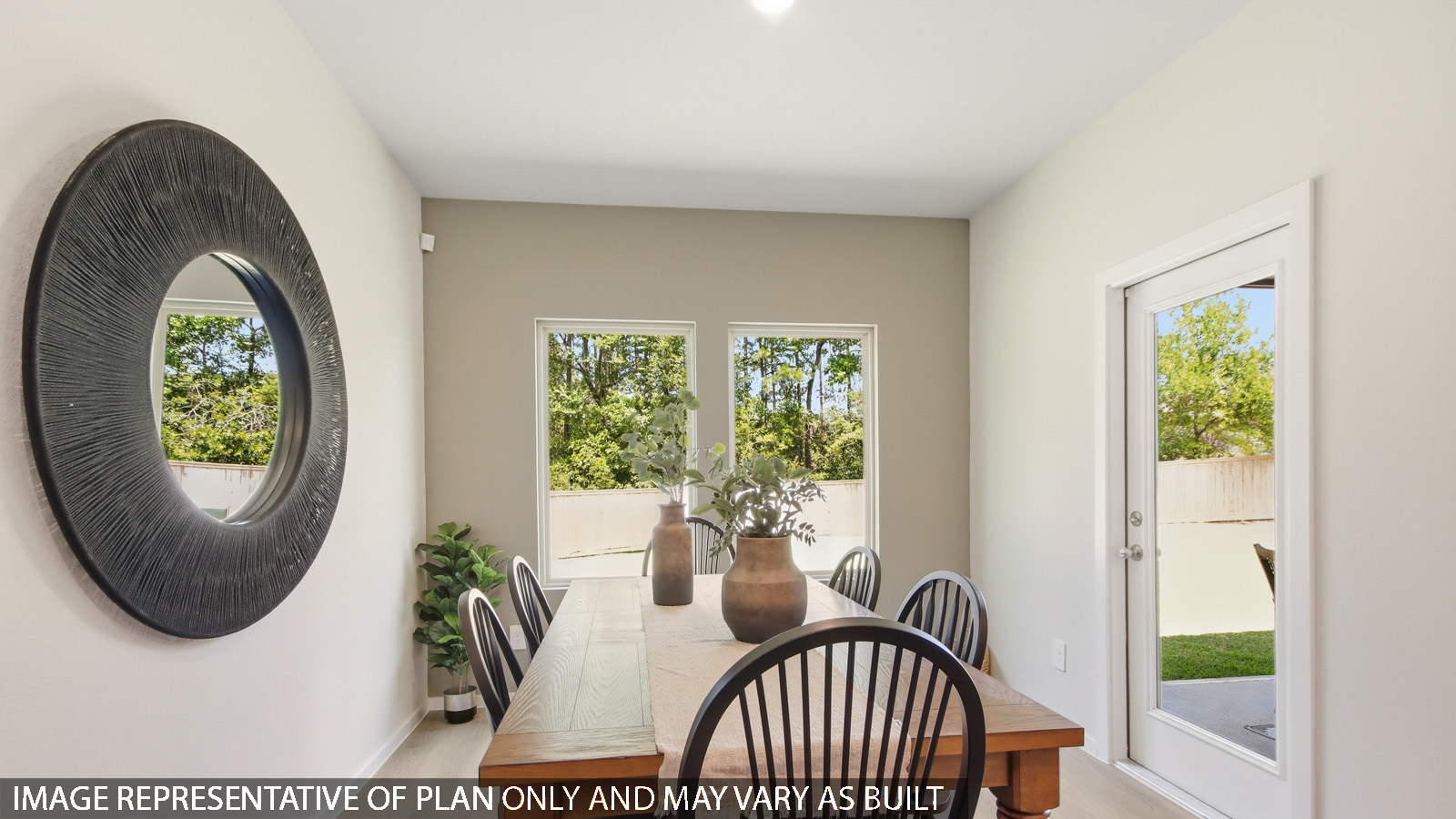 Open concept living, dining, and kitchen area