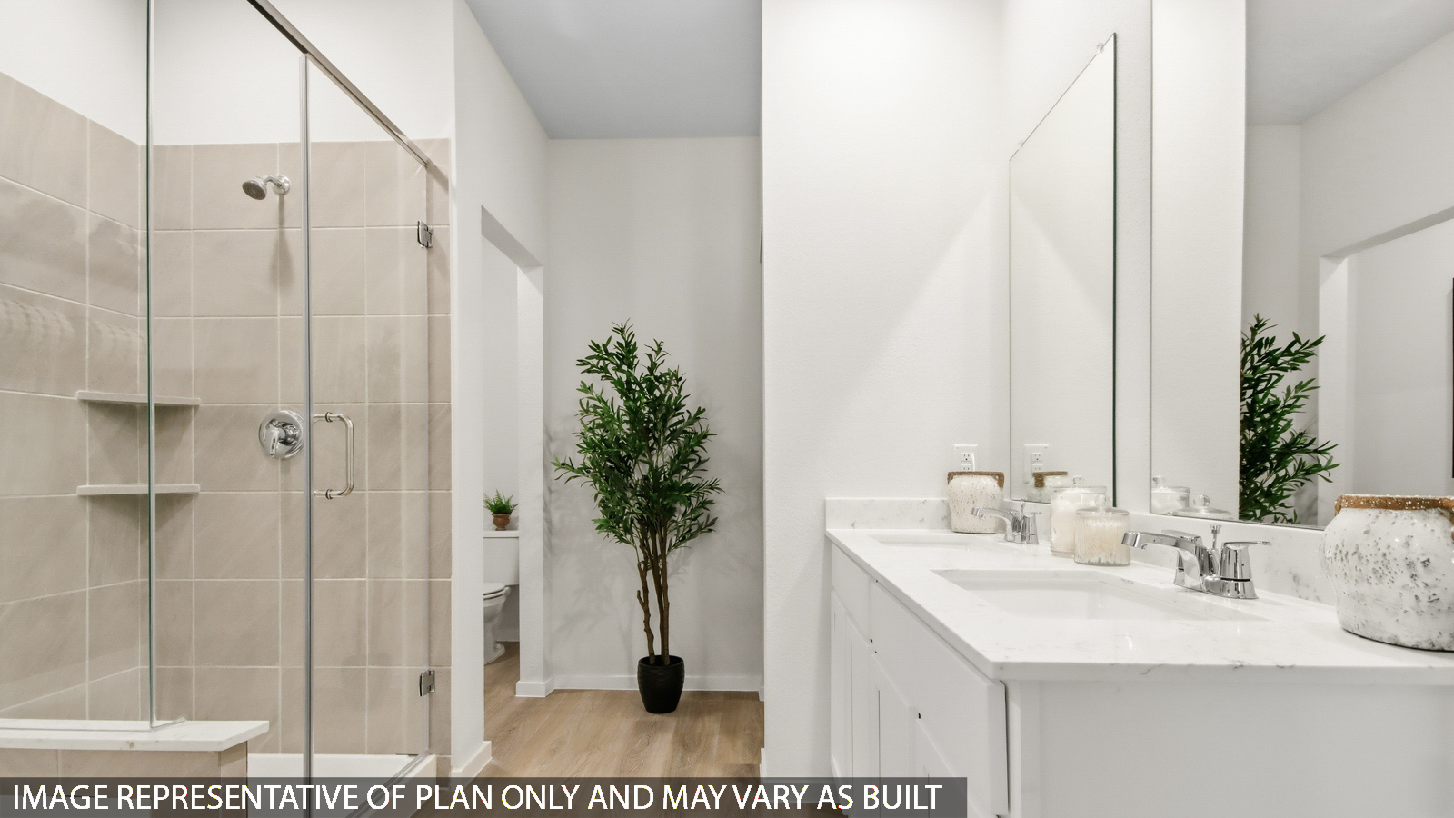 Primary bathroom with double sinks