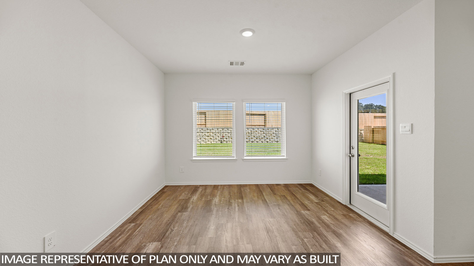 Open concept living, dining, and kitchen area