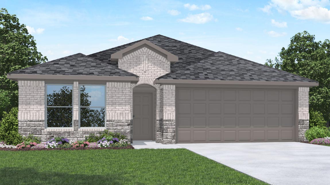 One story home with two car garage
