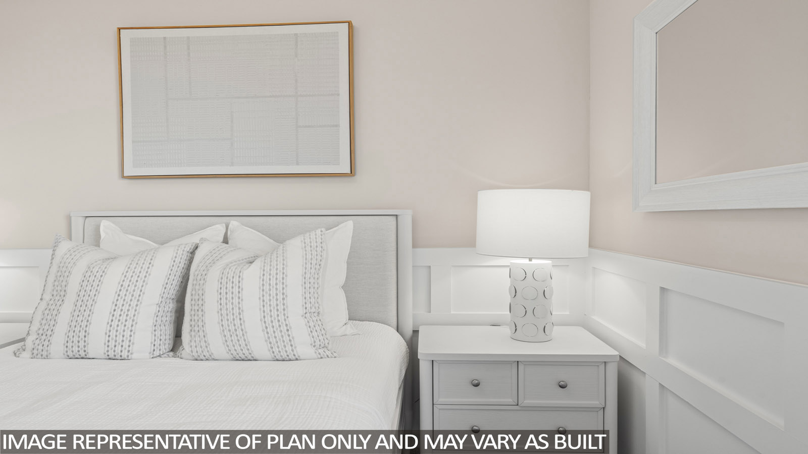 Secondary bedroom with carpet flooring