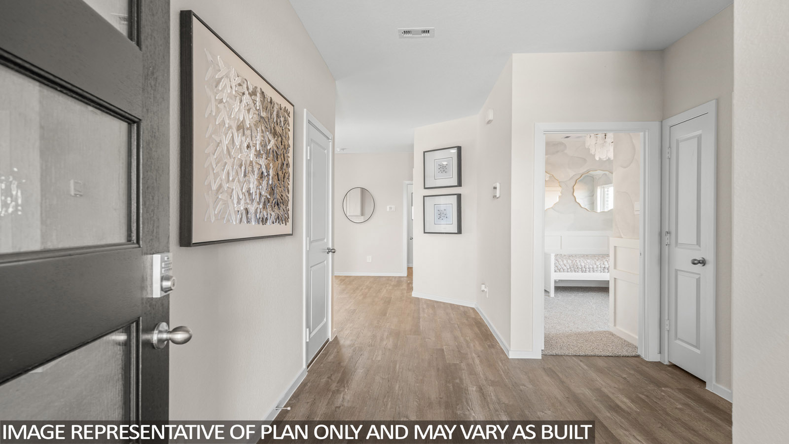 Entry hallway with vinyl flooring