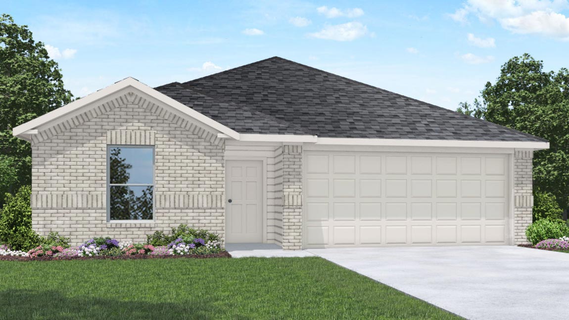 One story home with two car garage