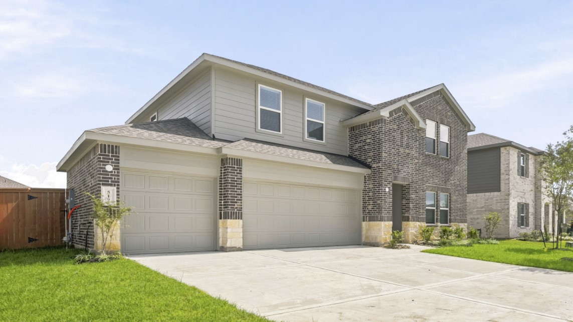 Two story home with two car garage