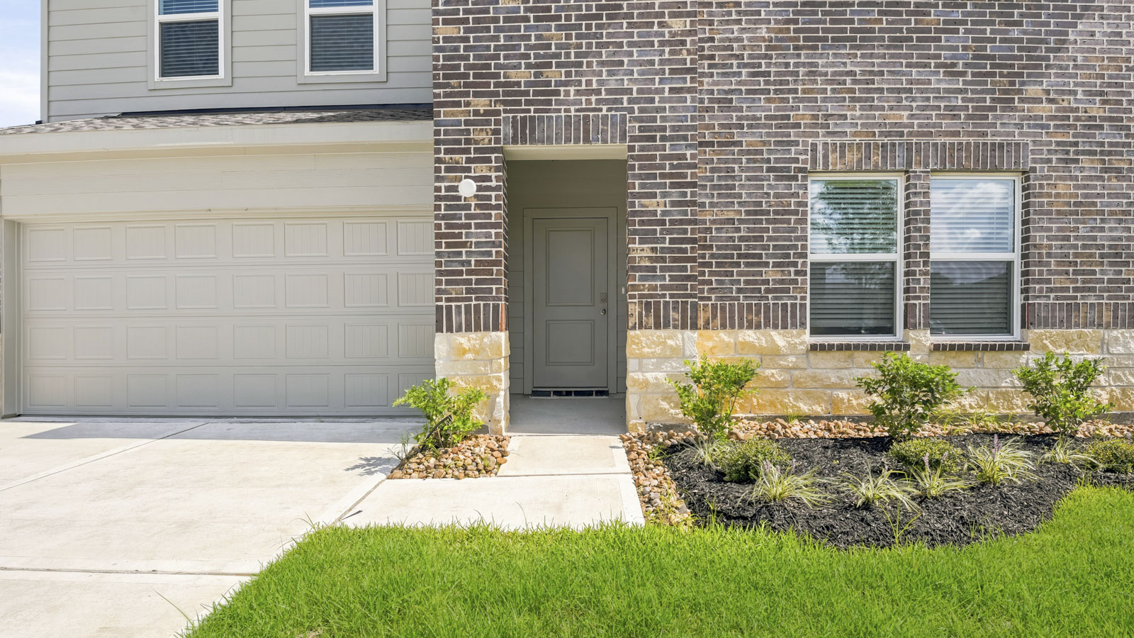 Two story home with two car garage