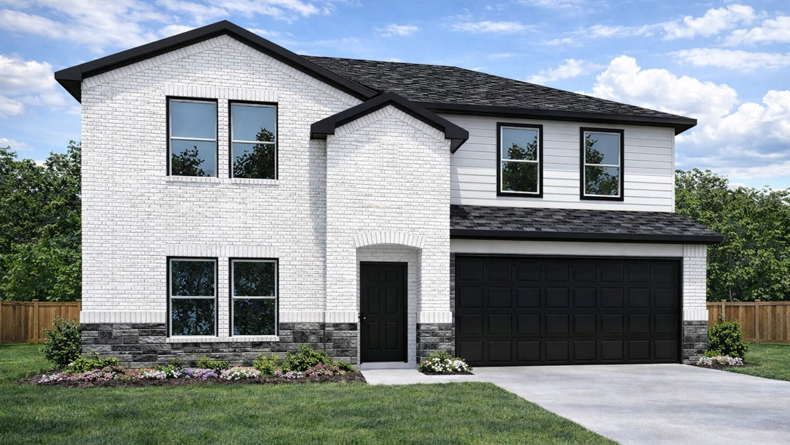 Two story home with two car garage