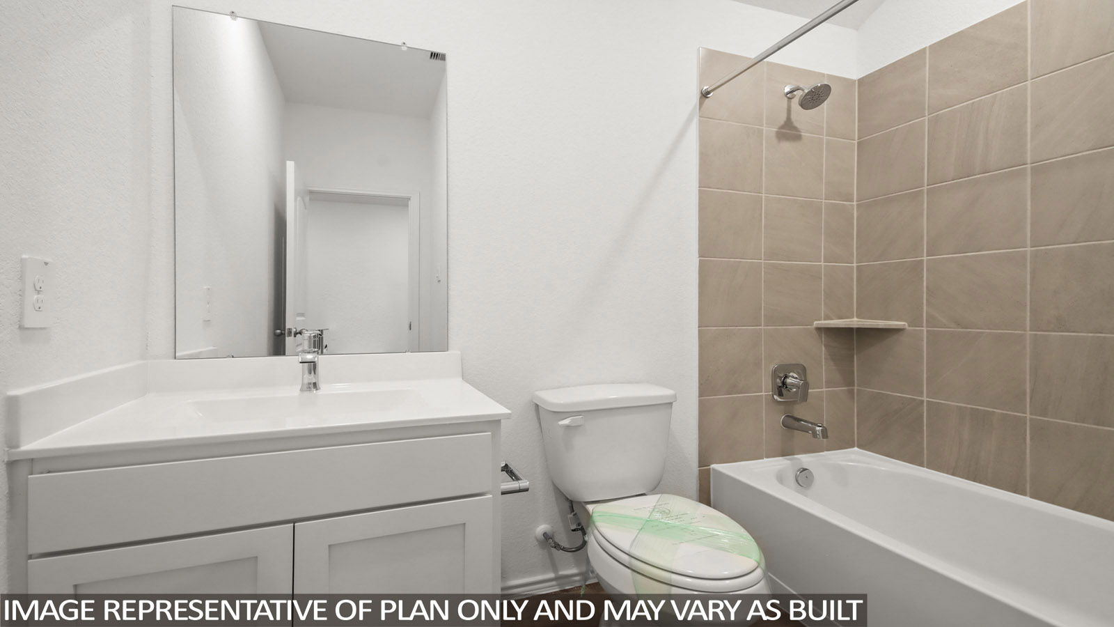 Secondary bathroom with single sink