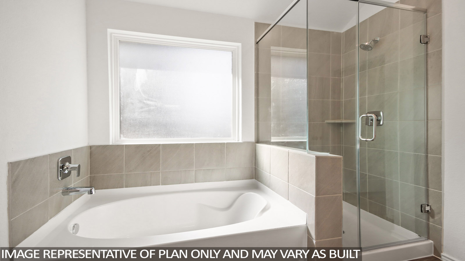 Primary bathroom with double sinks