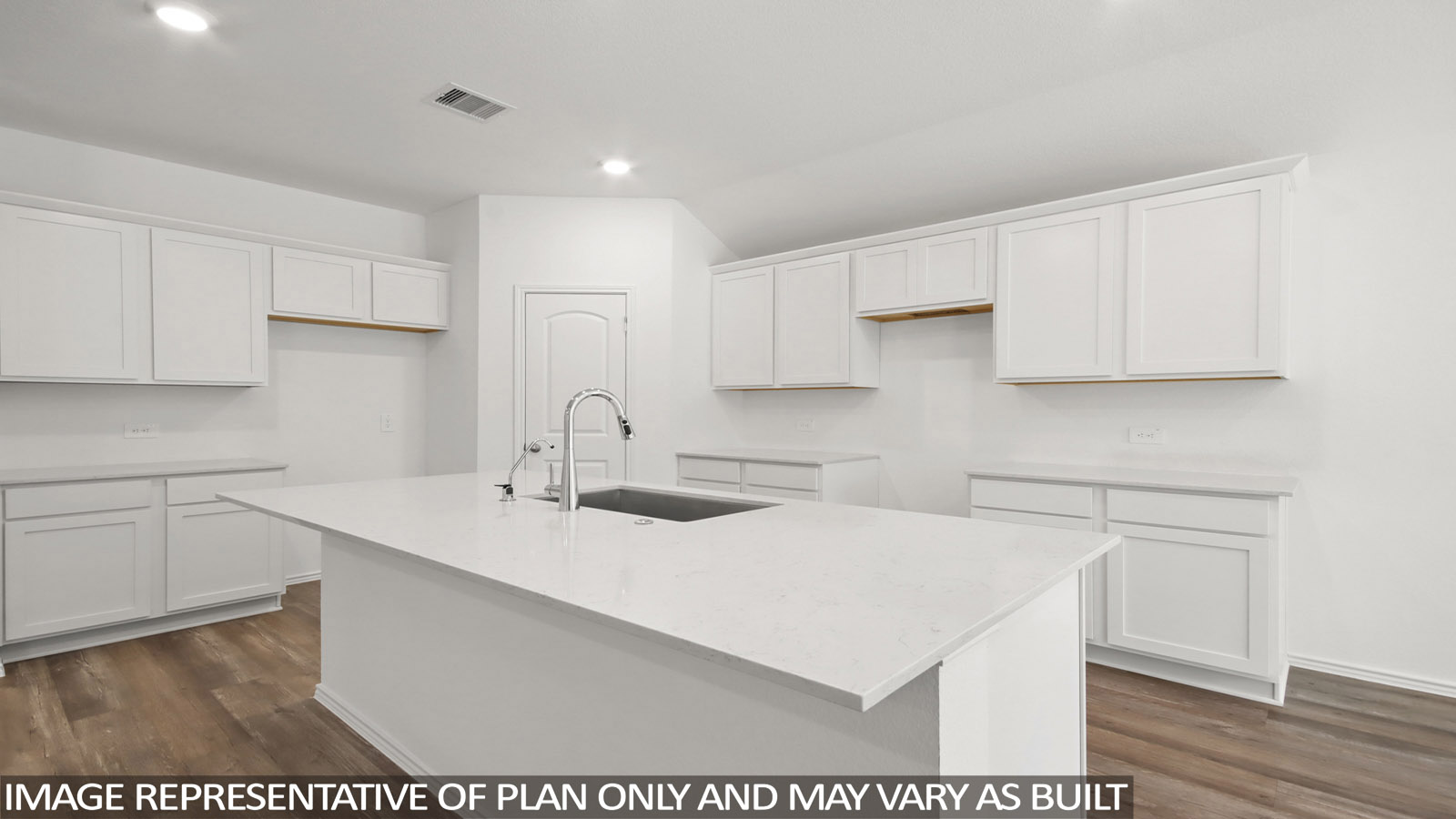 Open concept living, dining, and kitchen area