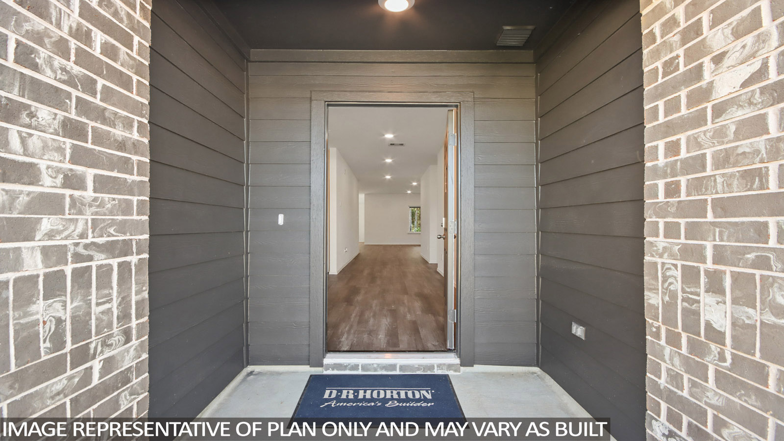 Entry hallway with vinyl flooring