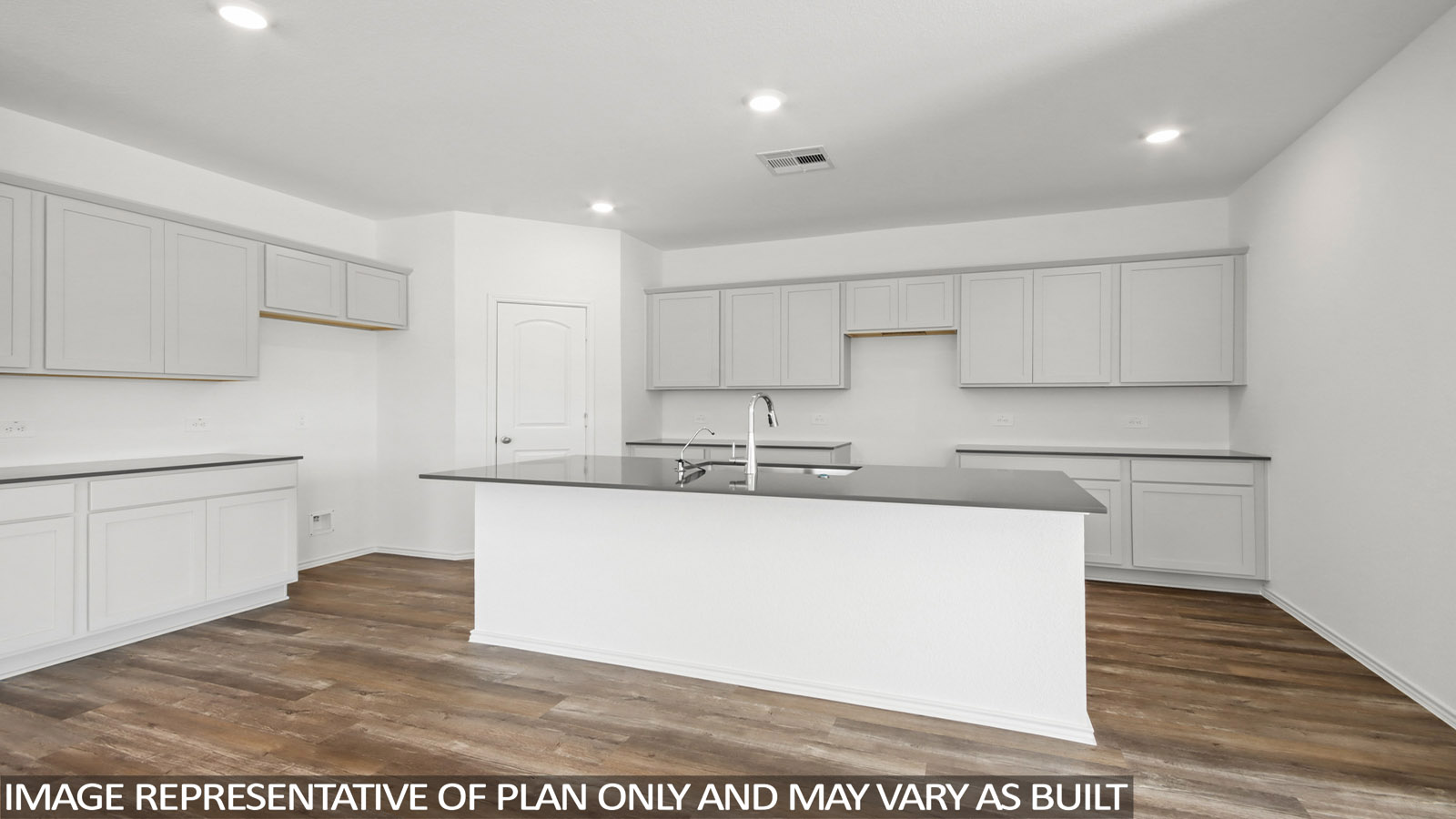 Open concept living, dining, and kitchen area