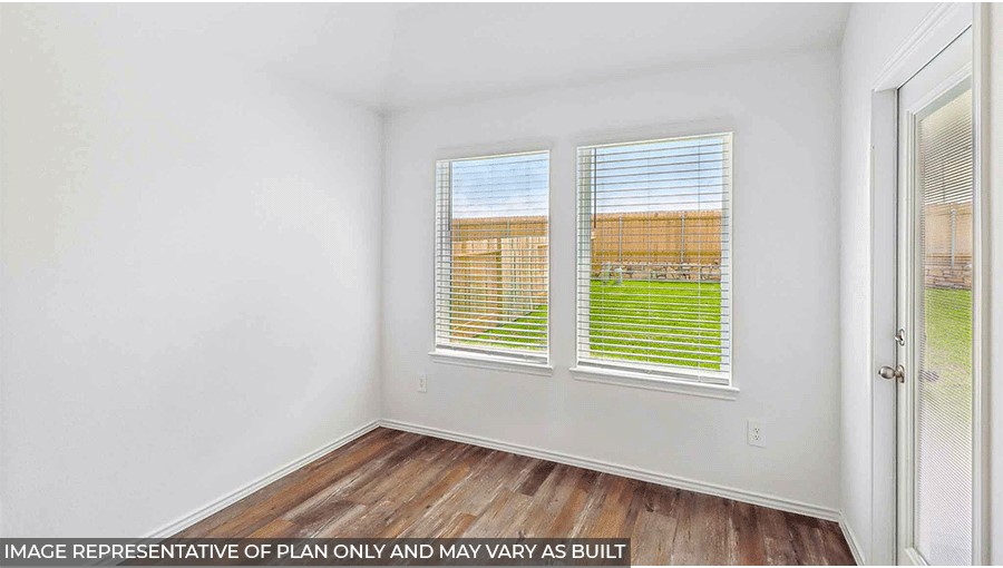 Dining area with vinyl flooring