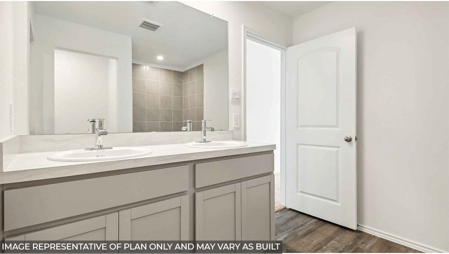 Primary bathroom with double sinks