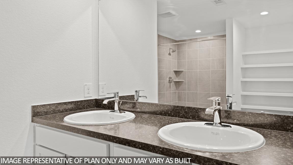 Primary bathroom with double sinks