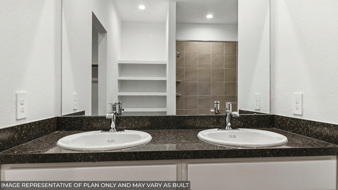 Primary bathroom with double sinks