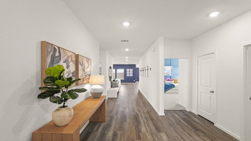 foyer with vinyl flooring