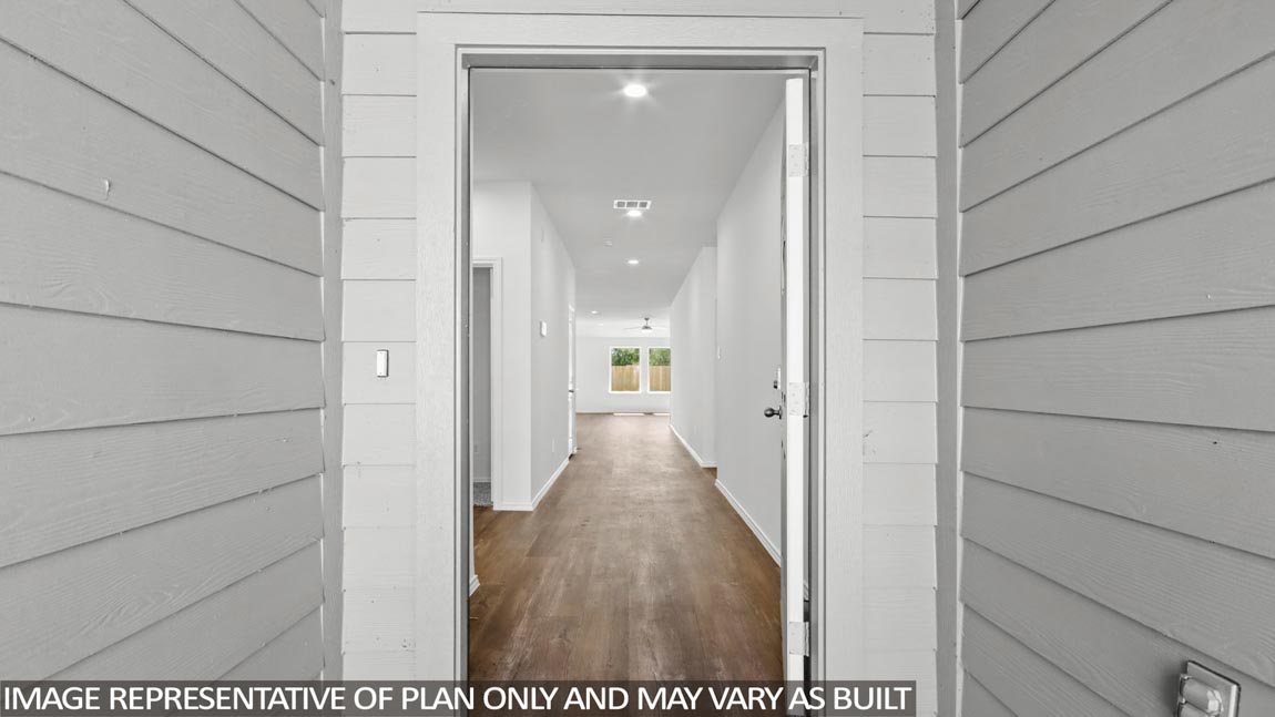 Entry hallway with vinyl flooring