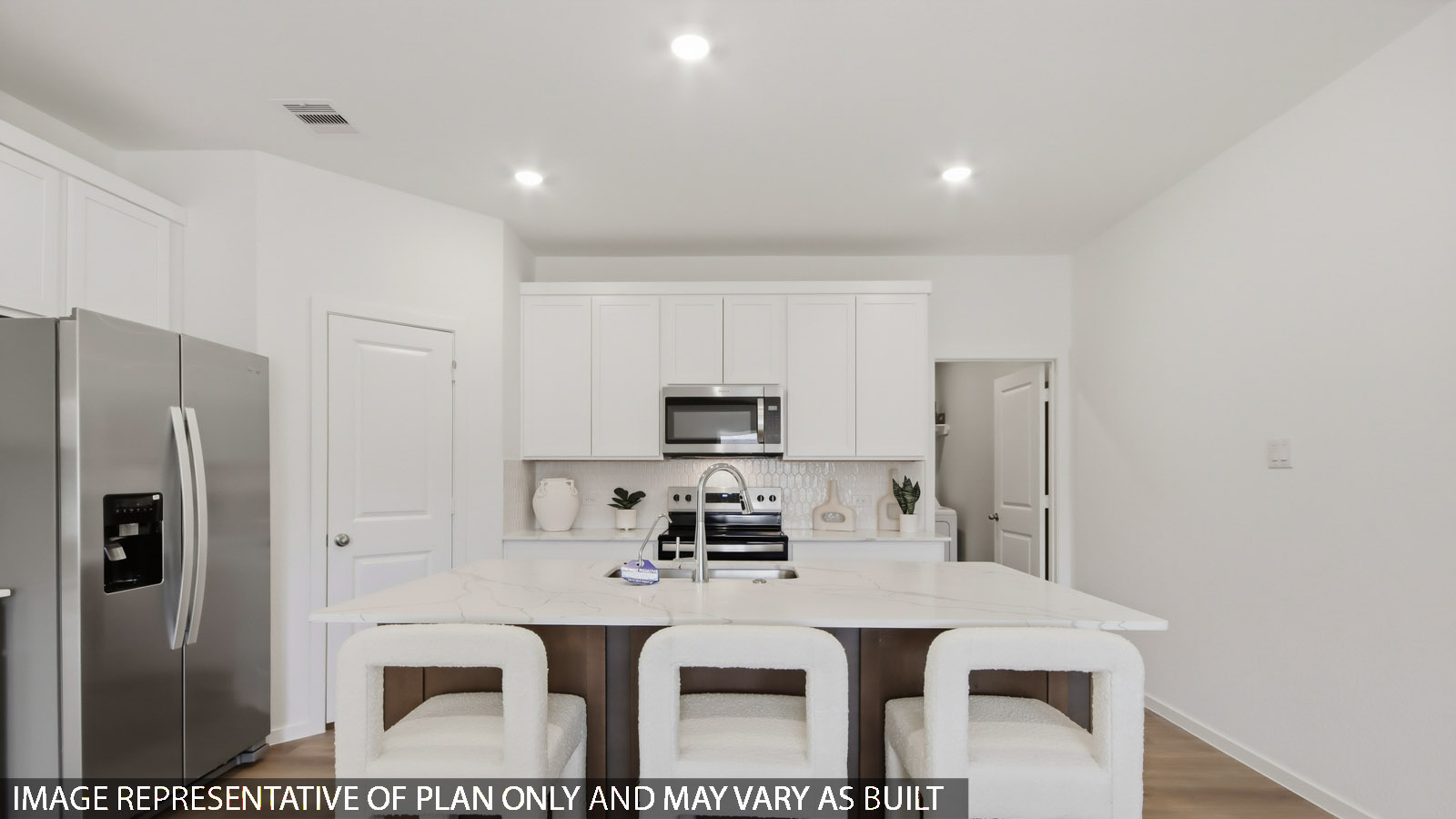 Kitchen with vinyl flooring