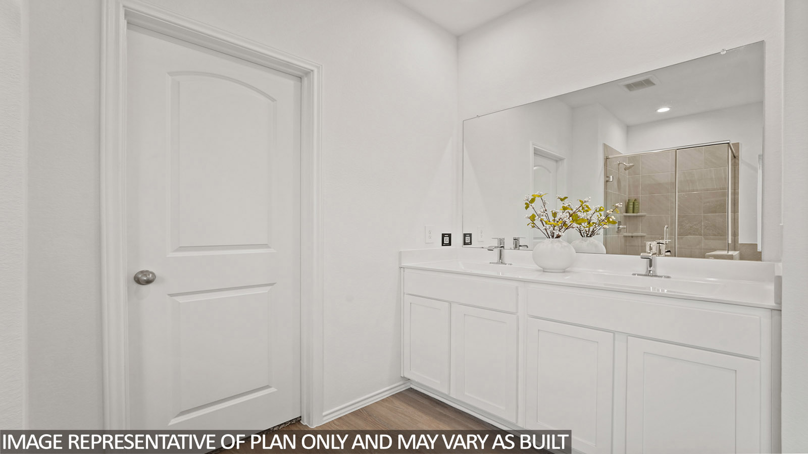 Primary bathroom with double sinks