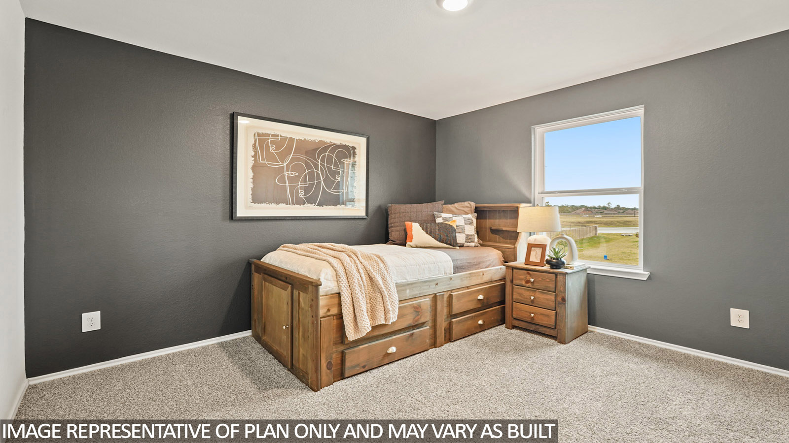 Secondary bedroom with bright window