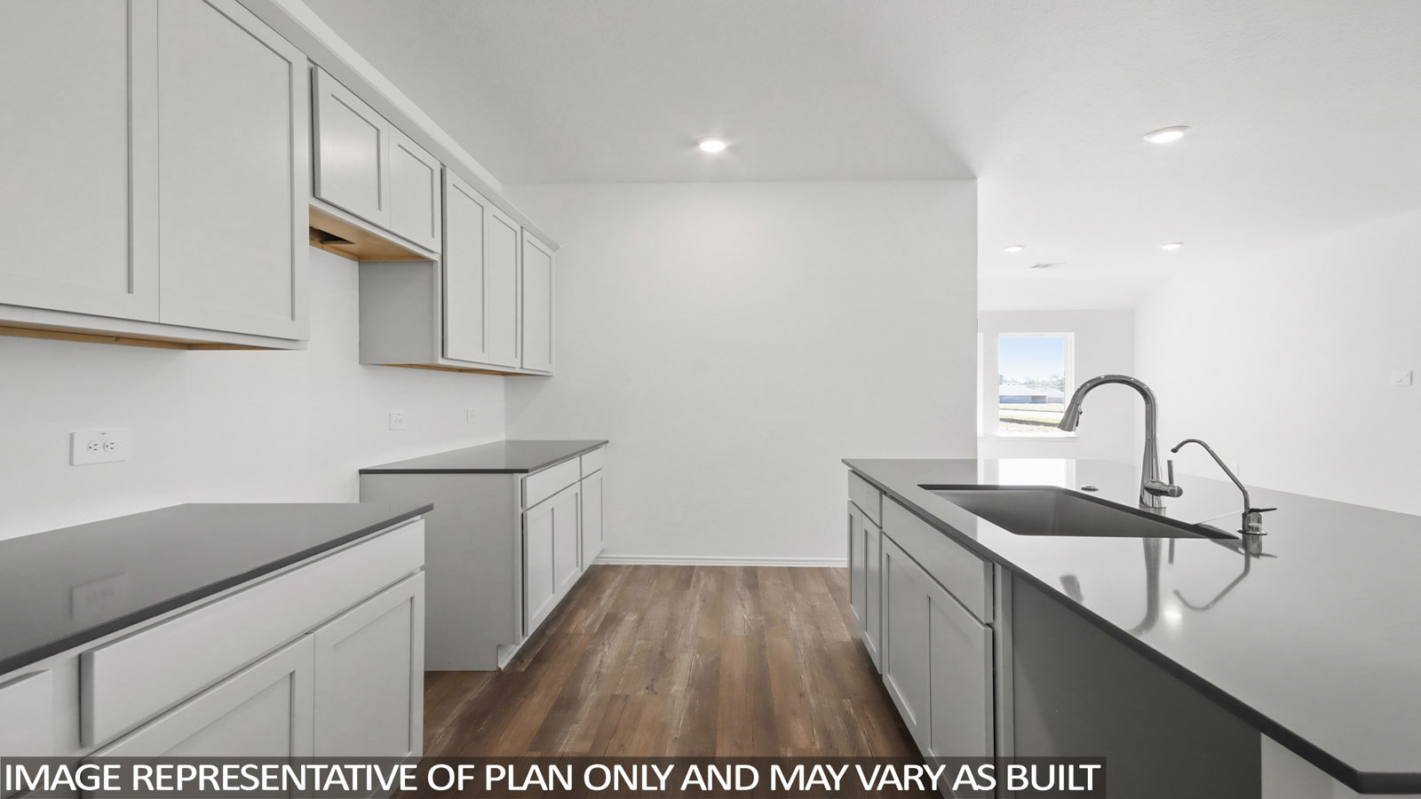 Kitchen with vinyl flooring