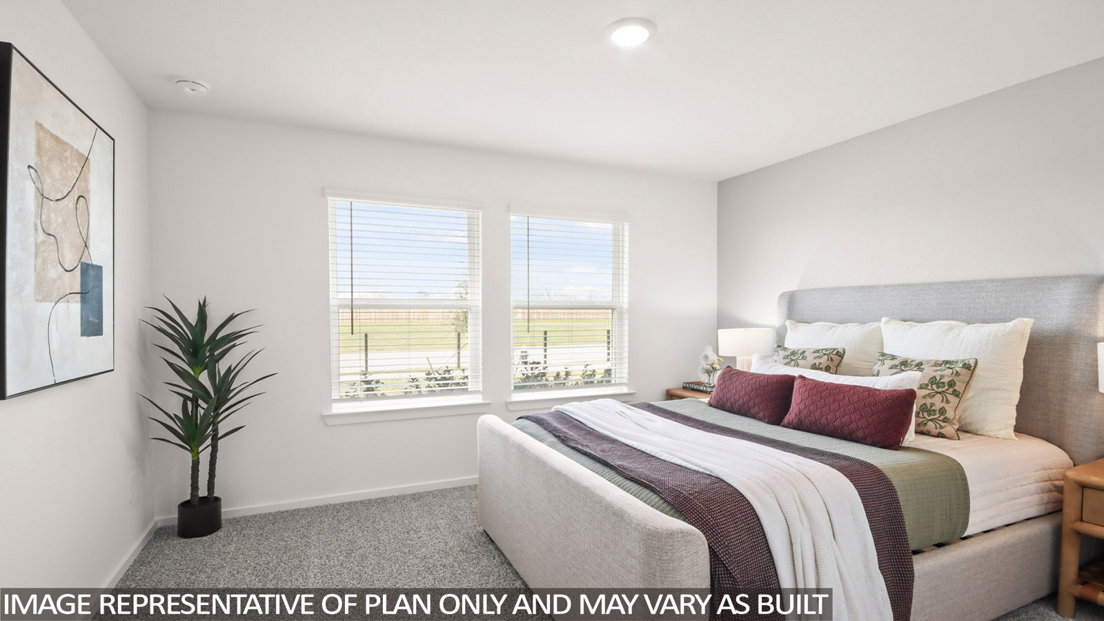 Secondary bedroom with bright window