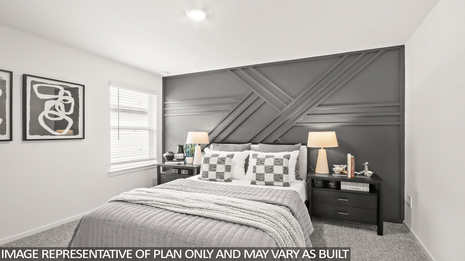 Secondary bedroom with bright window