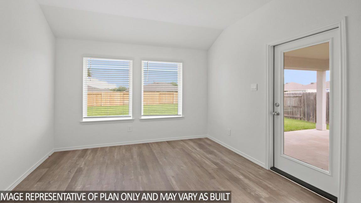 Dining area with vinyl flooring