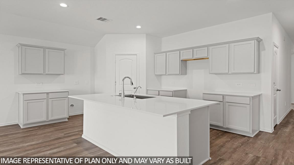 Kitchen with vinyl flooring