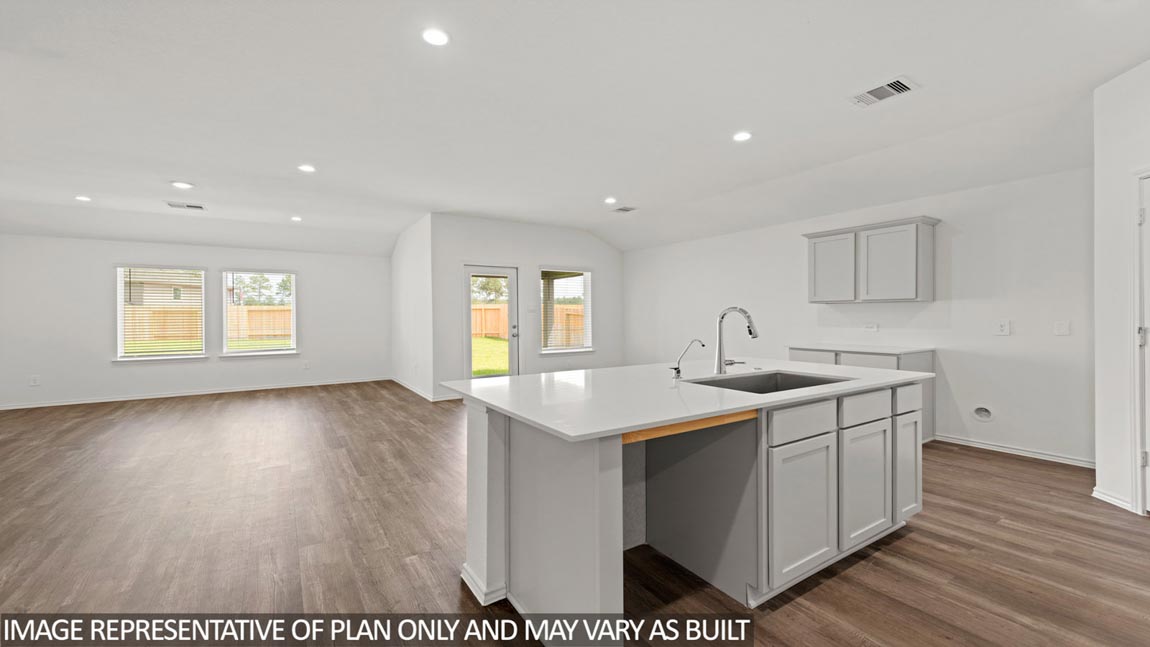 Kitchen with vinyl flooring