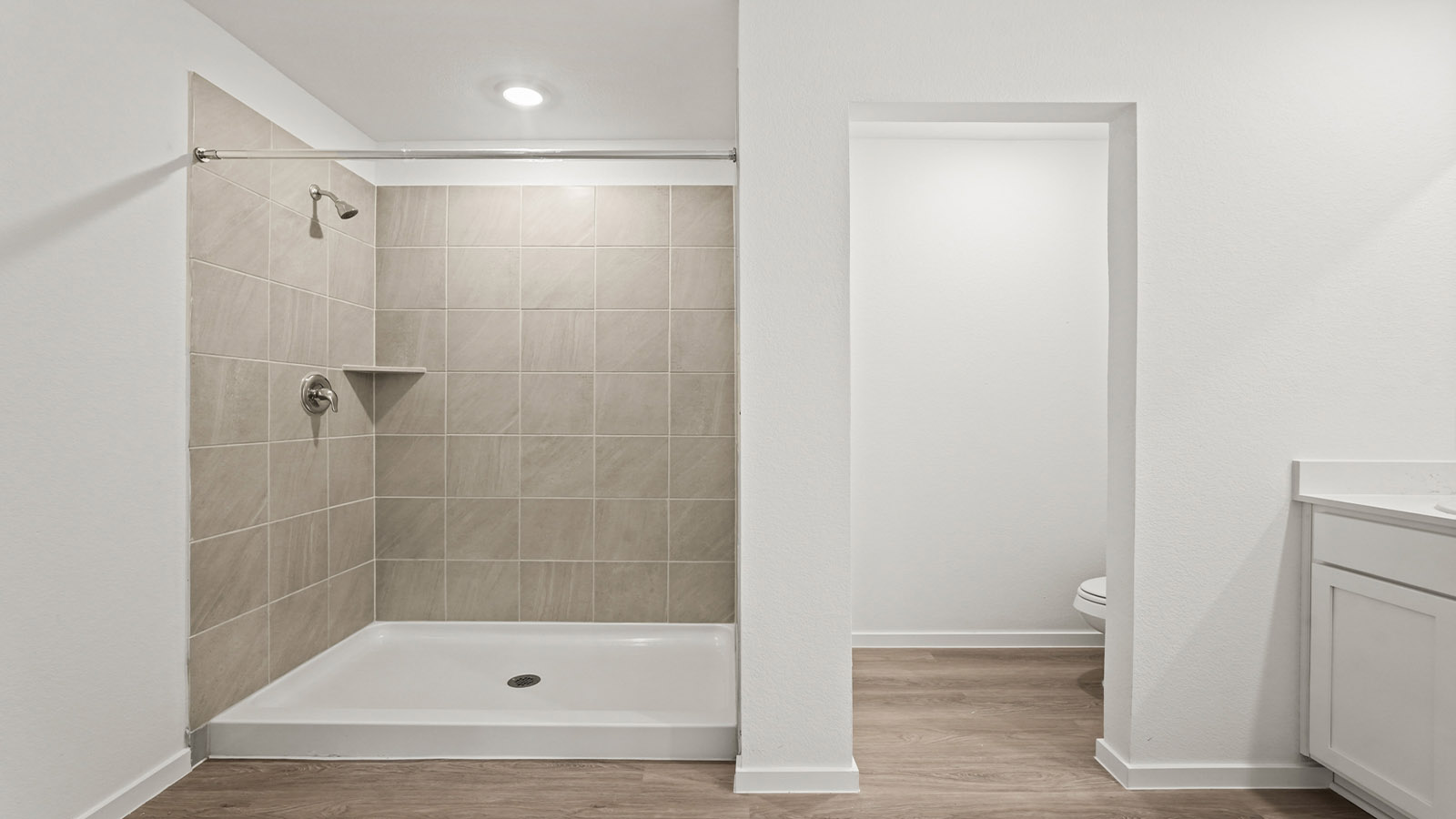 Primary bathroom with double sinks