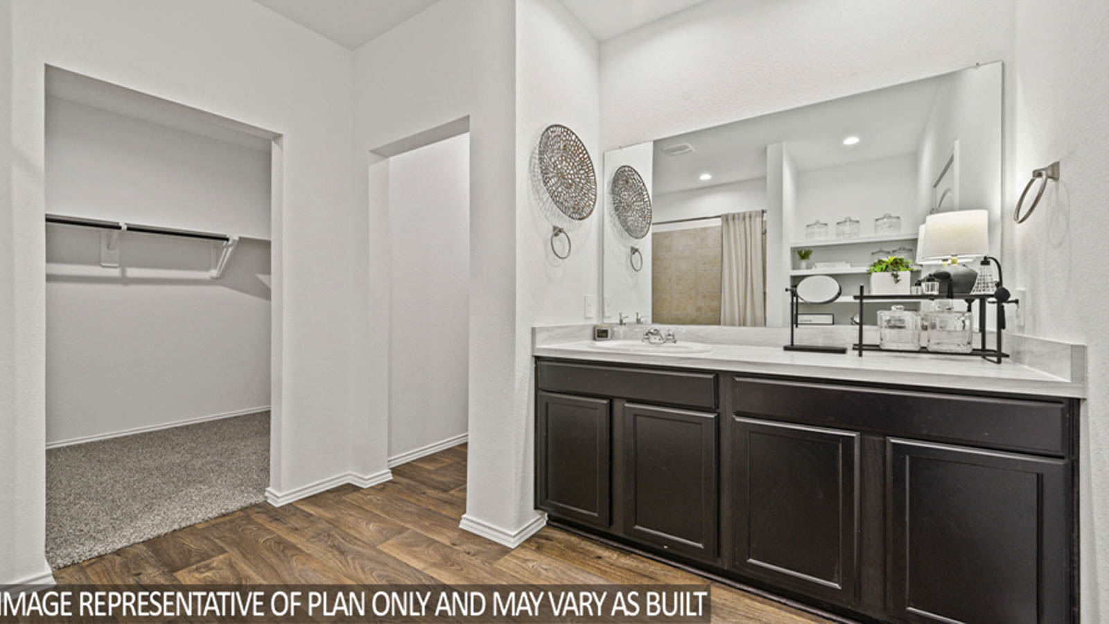 Primary bathroom with double sinks