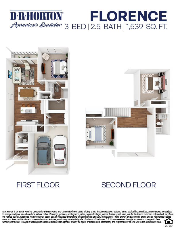 X30F/Florence 3D Staged Floor Plan