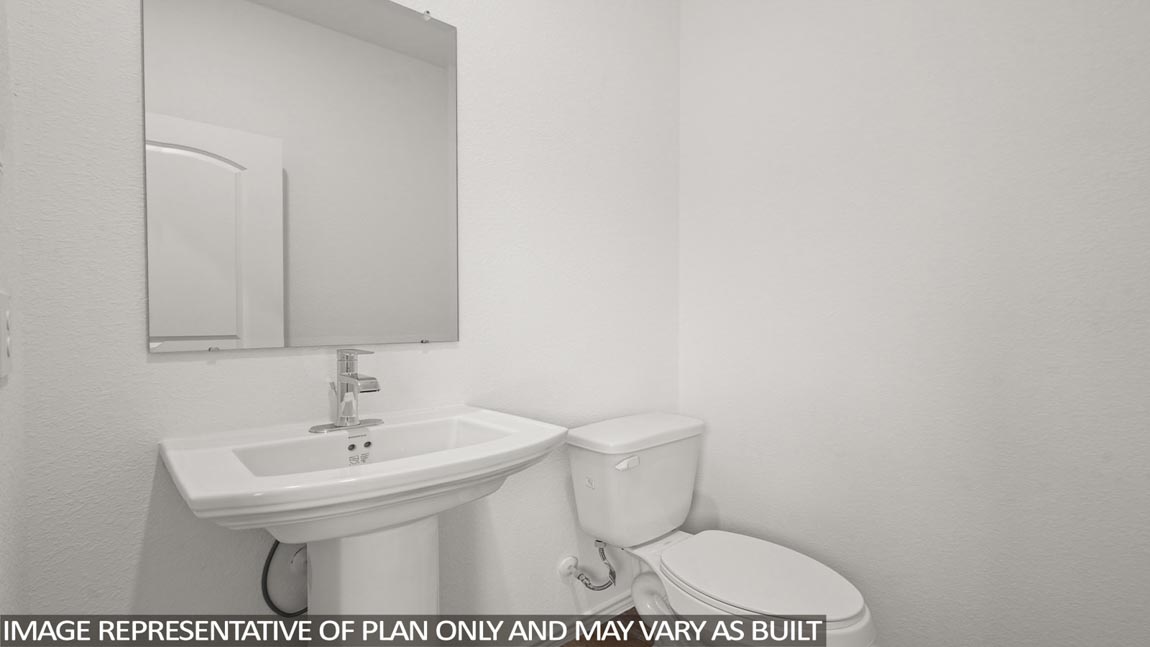 Powder bathroom with pedestal sink