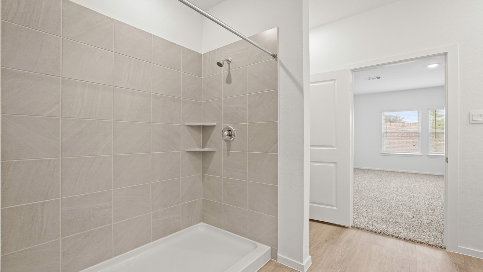 Primary bathroom with double sinks