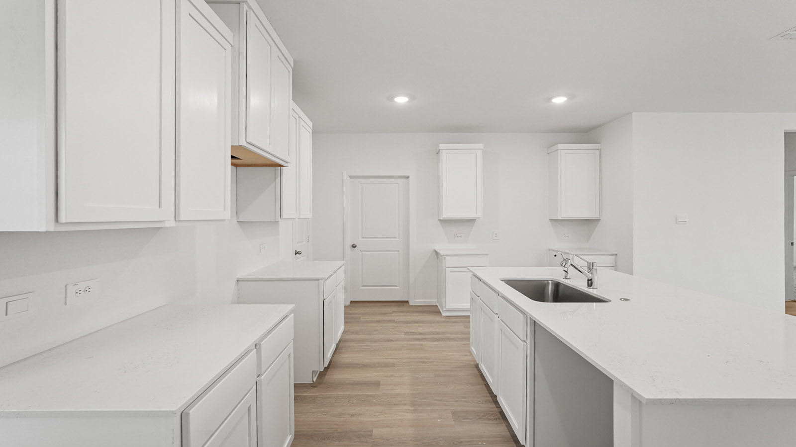 Open concept living, dining, and kitchen area