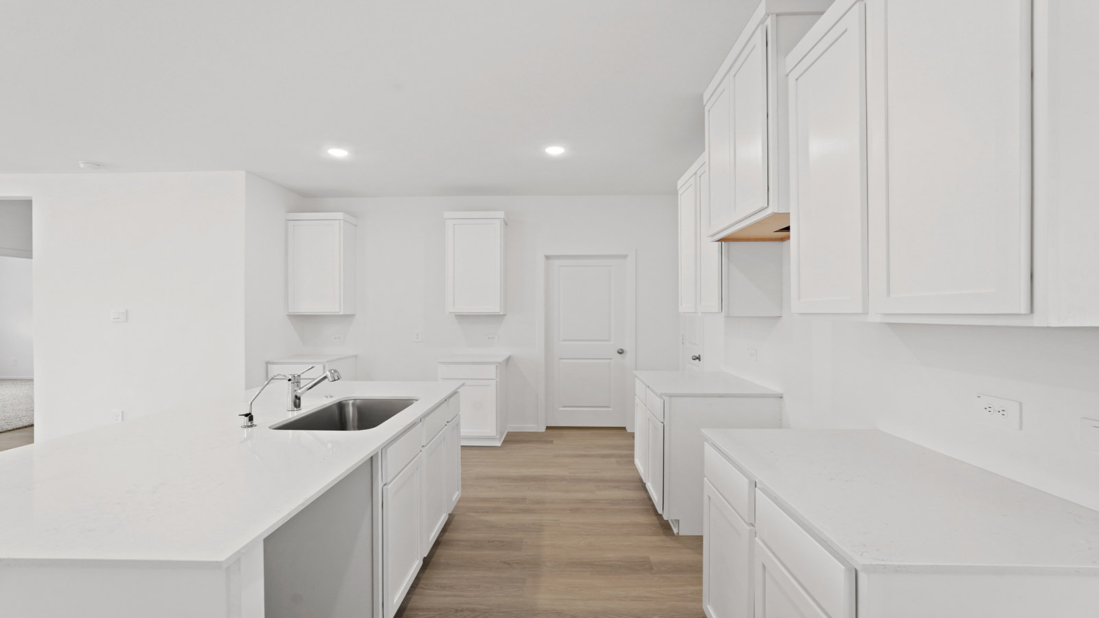 Open concept living, dining, and kitchen area