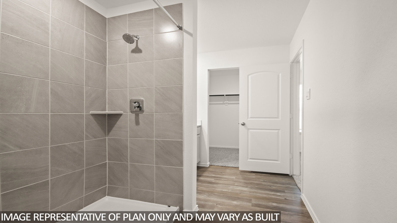 Primary bathroom with double sinks