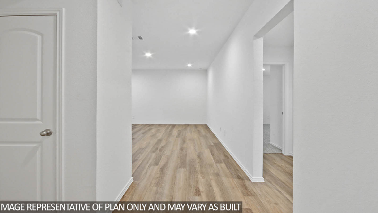 Entryway and Foyer with vinyl flooring.