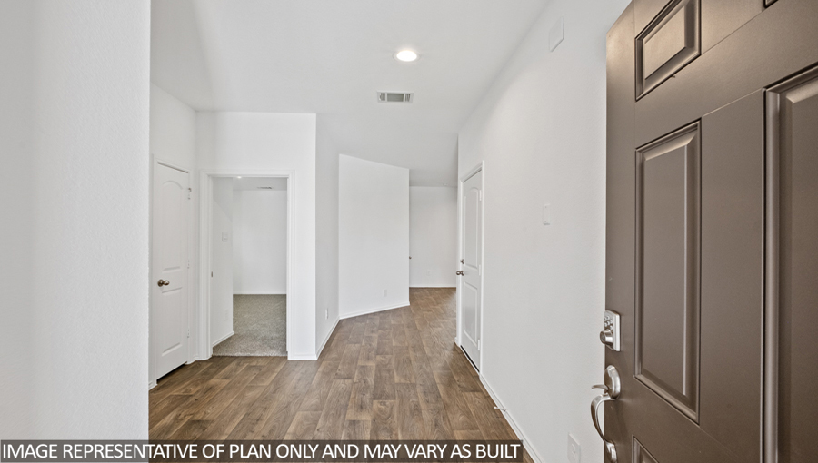Entryway and Foyer with vinyl flooring.