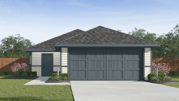 One story home with two car garage