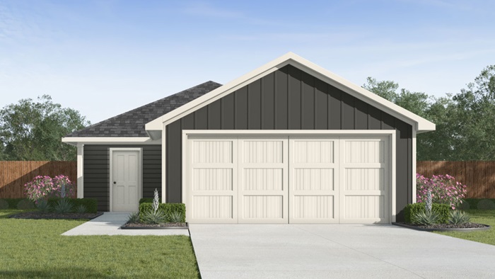 One story home with two car garage