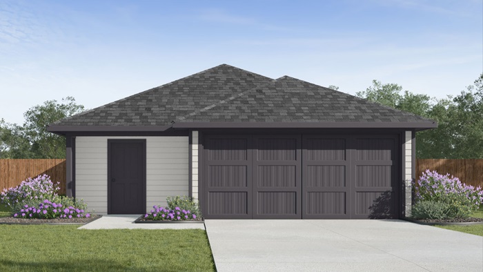 One story home with two car garage