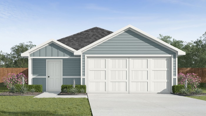 One story home with two car garage