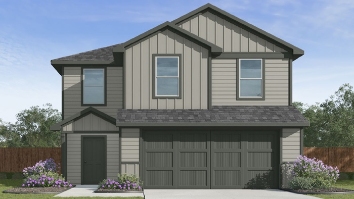 Two story home with two car garage
