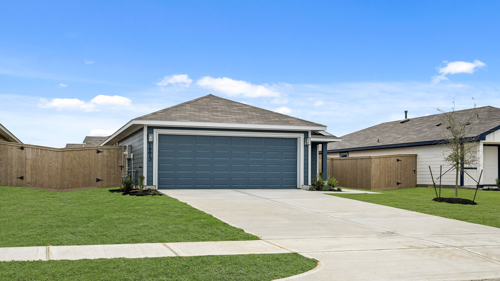 One story home with two car garage