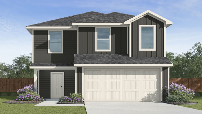 Two story home with two car garage