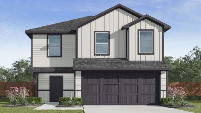 Two story home with two car garage